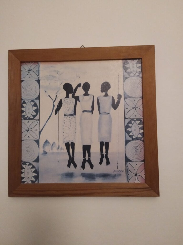 Bazar, nabídka, prodej, nabízím, prodám obraz tří žen v rámu.