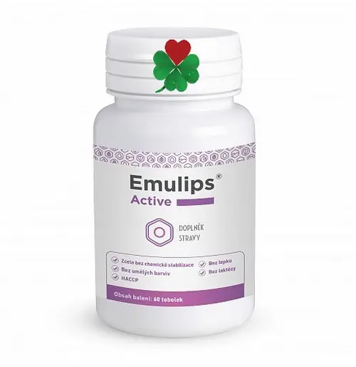 Doplněk stravy Emulips Active pro posílení imunity během zimních měsíců.