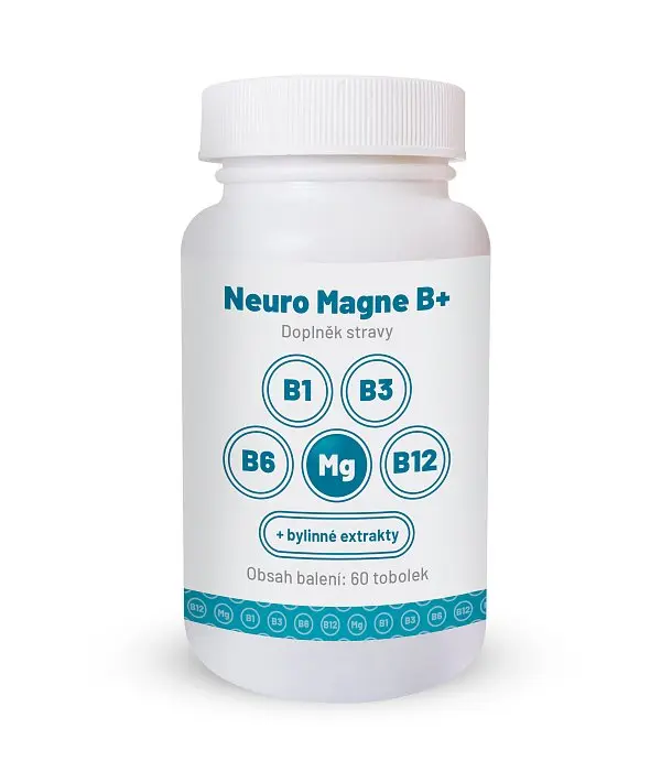 Doplněk stravy Neuro Magne B+ s vitamíny B1, B3, B6, B12 a hořčíkem pro posílení imunity.